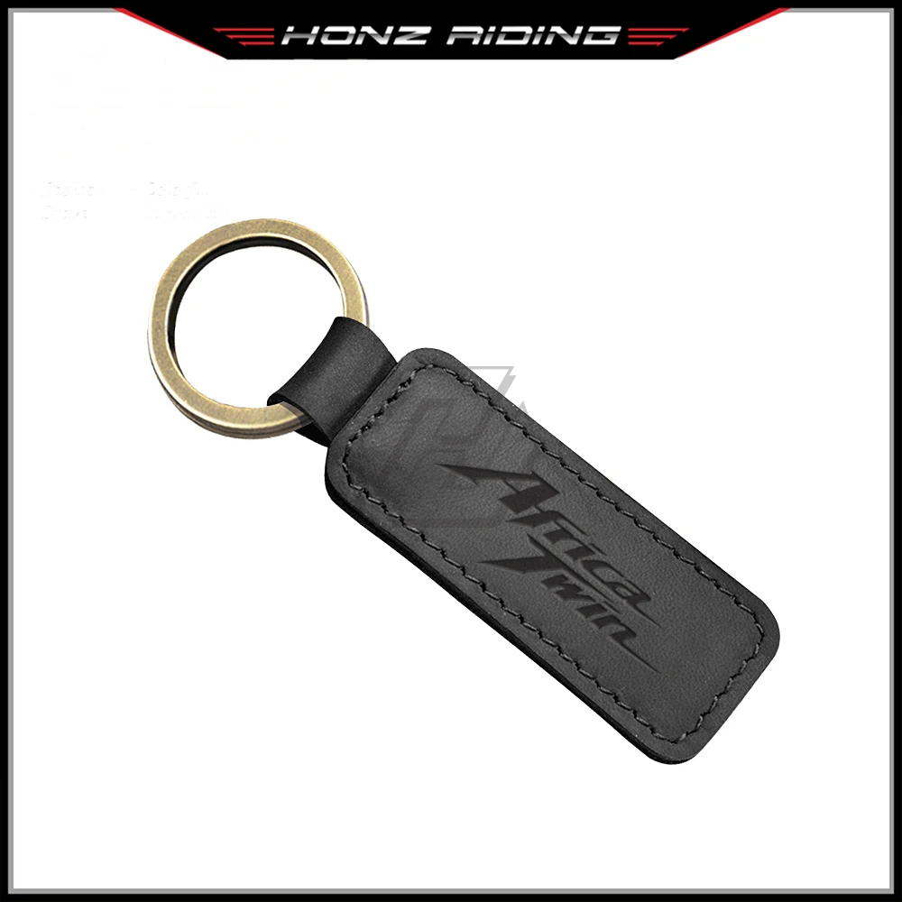 For Honda Africa Twin Key Motorcycle Keychain Cowhide Retro Key Ring