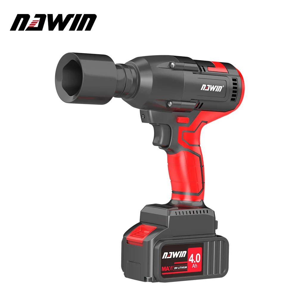 NAWIN Industrial Brushless Lithium Wrench 600N Super Torque Cordless Electric Wrench Easy Removal Of Car Tires