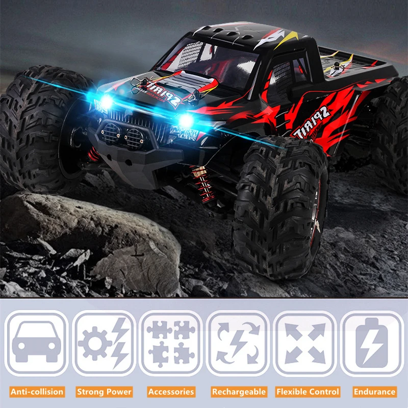 70KM/H Brushless Power Off Road RC Car Toy 50 Degree Tilt Climbing Independent Shock Absorb Splashproof High Speed Racing Buggy