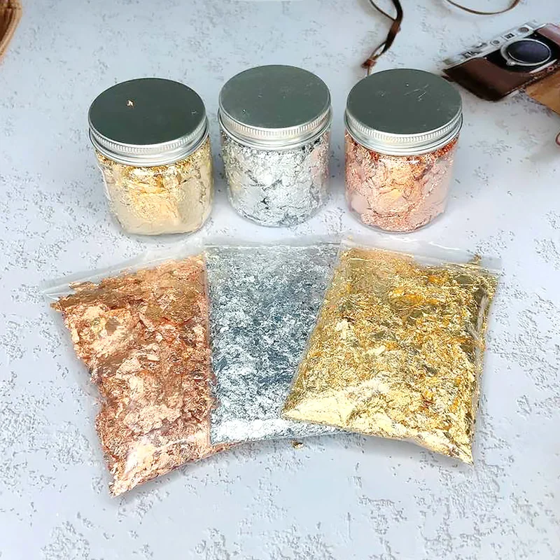 3 grams of aluminum foil paper DIY shiny gold foil luxury resin art decoration crafts gilded decoration beauty nail food decorat