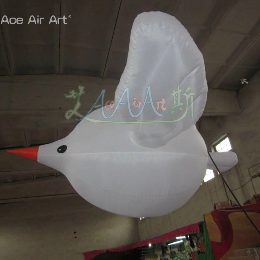 

Customization 3 Meters Lenght White Inflatable Seagull/ Inflatable Animal Replica For Outdoor Advertising/Event Promotion