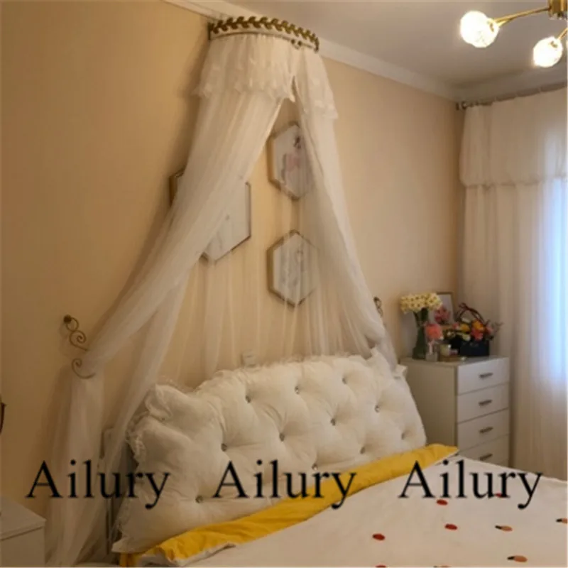 60cm Bed Mantle Iron Frame Mosquito Net Rail Decoration Shelf,Gold Black Color,Romantic Princess Room Indoor Hanghing Decor