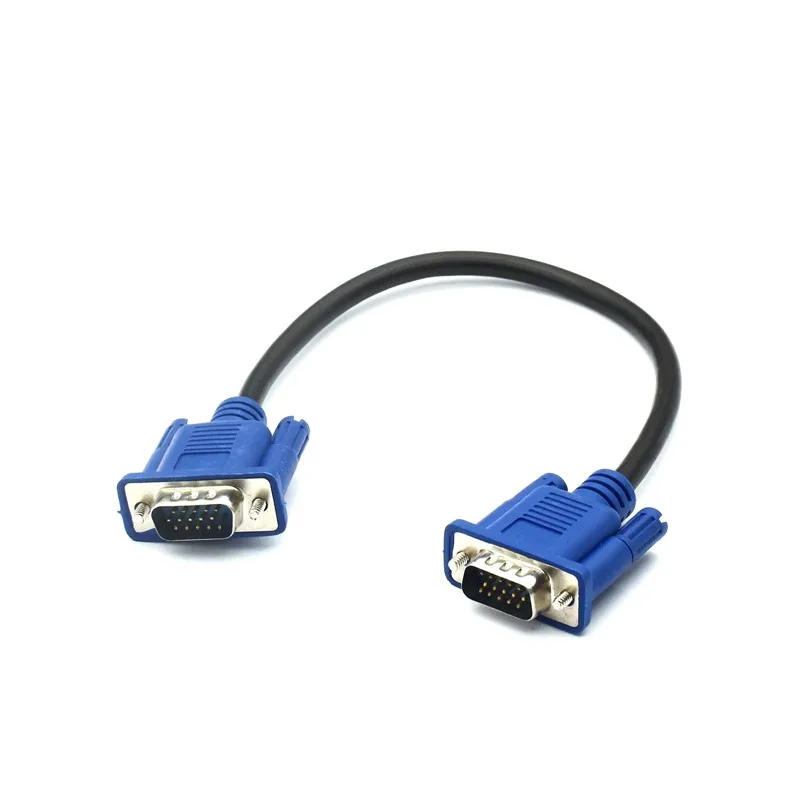 كابل تجهيز مرئي ذكر إلى maleمضفر التدريع عالية قسط HDTV VGA الكمبيوتر شاشة التلفزيون إشارة قصيرة كابل 0.3 متر/0.5 متر/1.3 متر