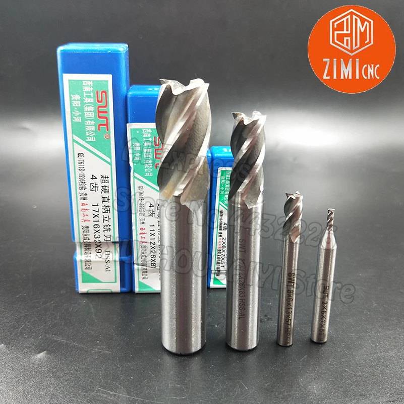 D16 D17 D18 D19 D20 Straight Shank End Mills Tungsten Carbide Rod Router Bit Set 4F For Metal Lathe Machine Cutters CNC