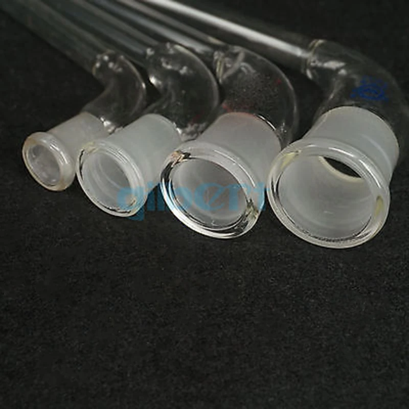 14/23 19/26 24/29 29/32 Joint Distilling Glass Adapter 105 Degree Bend with Straight Tube Labware