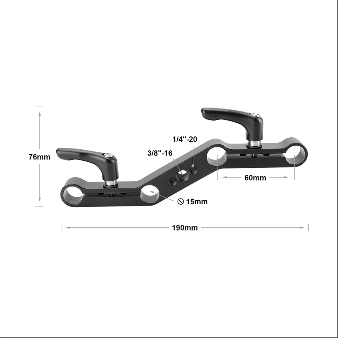 15mm Rod Clamp for Camcorder Video DIY Camera 15mm Rail Clamp Shoulder Support Mounting Accessories DSLR Z-shape Mount