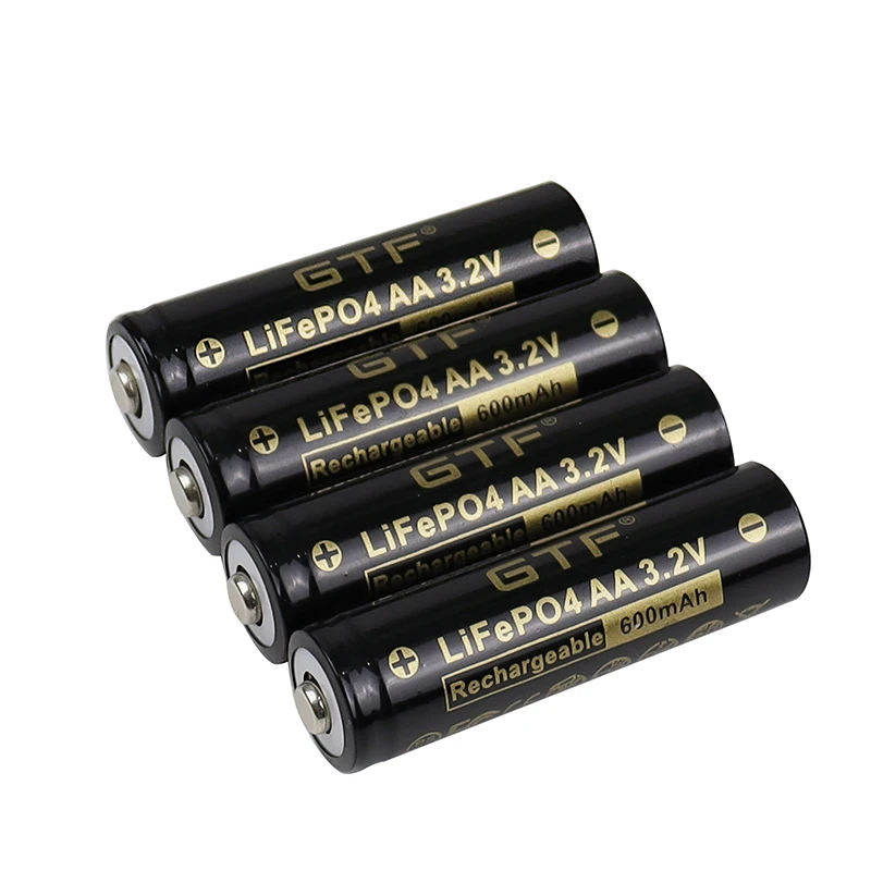 3.2V LiFePO4 battery AA 14500 rechargeable battery 600mAh lithium battery for Camera and Solar led lights