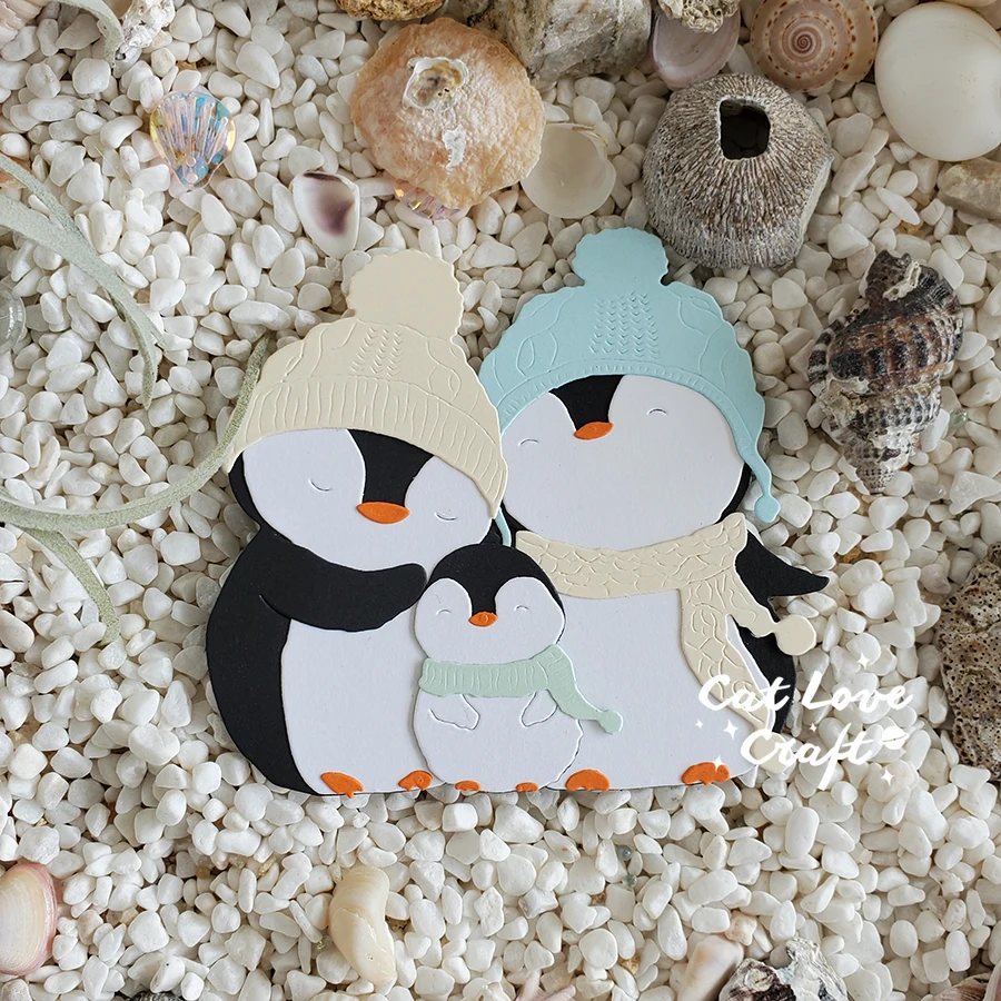 Catlove Winter Penguin Animal Metal Cutting Dies Scrapbooking Stencil Die Cuts Card Making DIY Craft Embossing New Dies For 2021