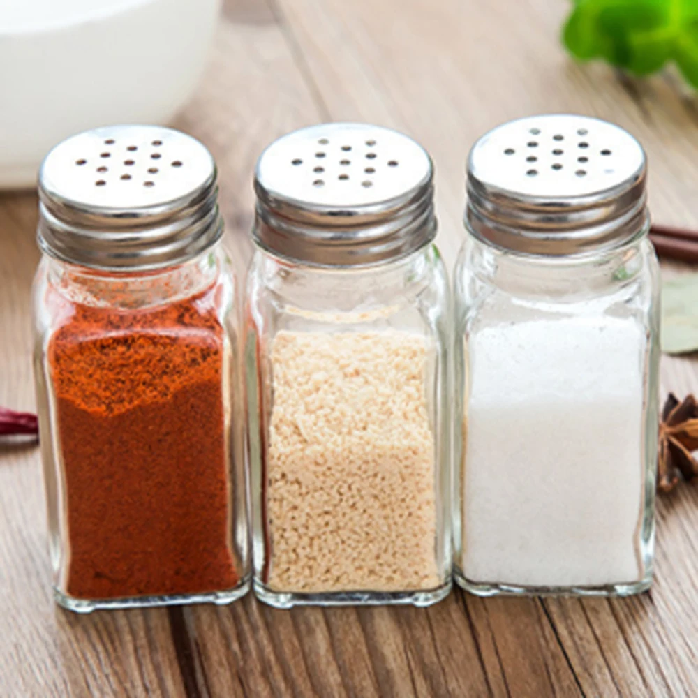 

Glass Seasoning Bottle BBQ Seasoning Bottle Sealed Jar Pepper Bottle Kitchen Supplies Salt and Pepper Shakers Set Seasoning