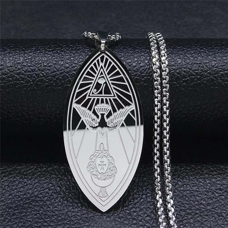 قلادة بدلاية معابد Ordo للرجال والنساء ، مجوهرات نحاسية ، غامضة ، Grimoire ، سحر ، Oto لون ذهبي ، N650S02 ، #5