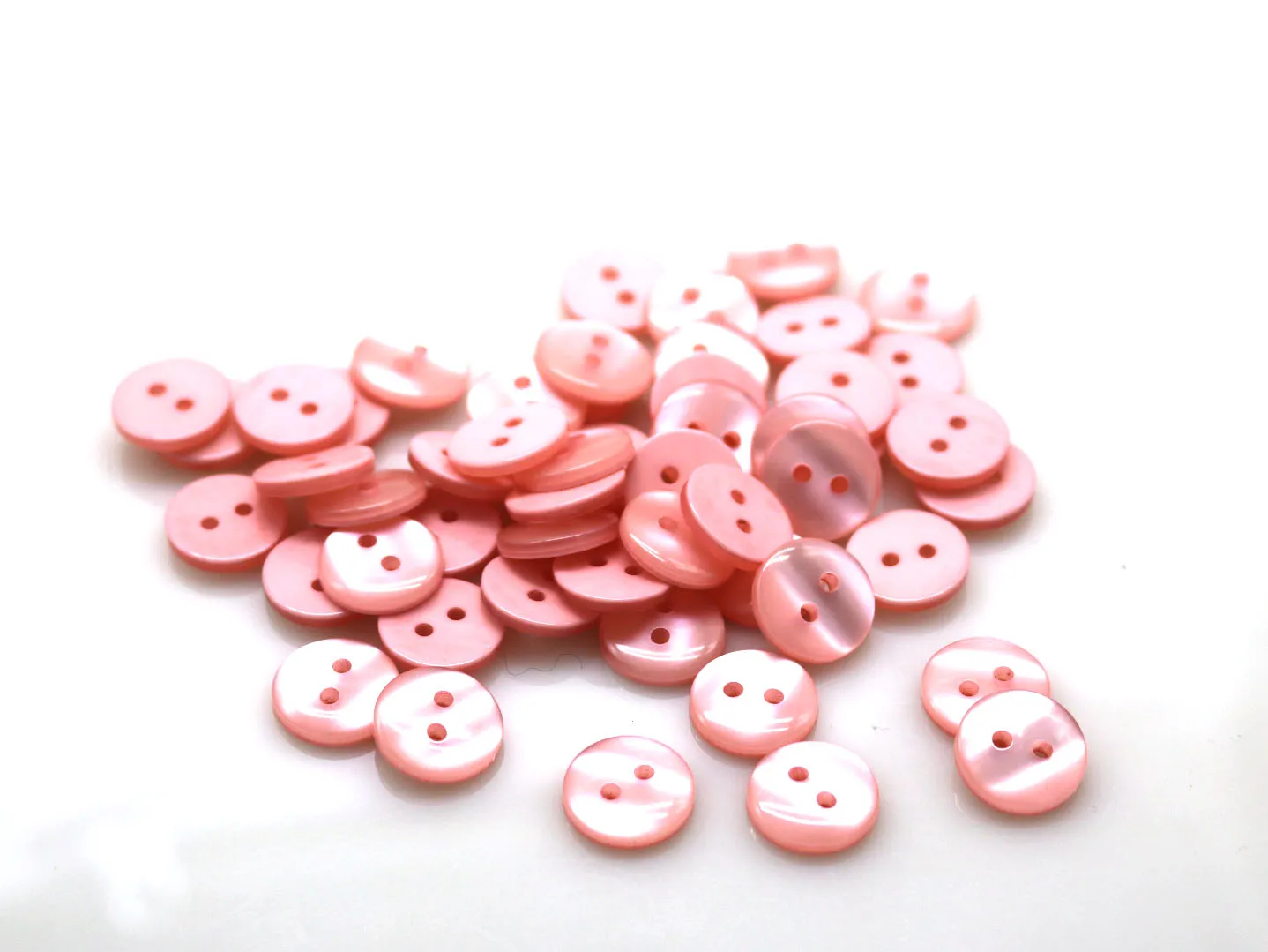 100pcs 9mm/10mm/11.5mm/12.5mm/15mm polyester button pearl buckle Sewing button Accessories resin shirt button for DIY