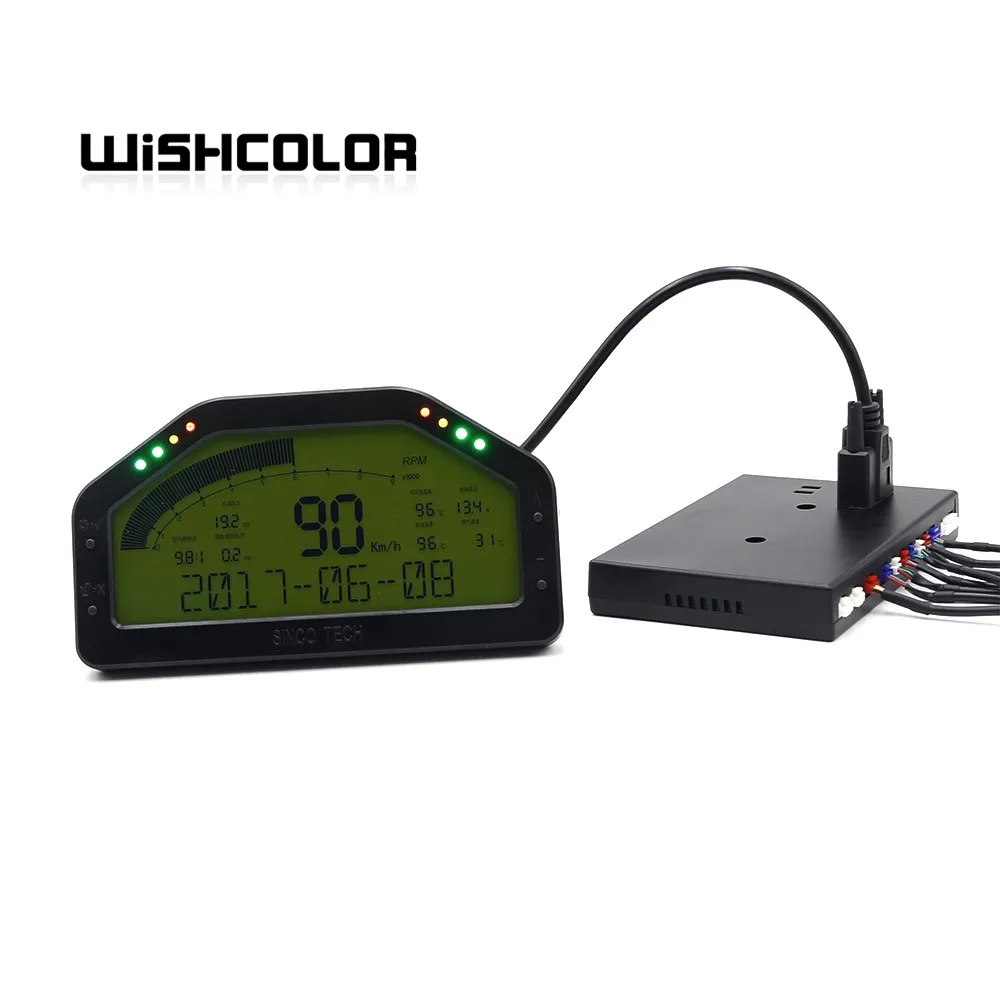 Wishcolor SINCOTECH DO908 Car Race Dash Bluetooth Full Sensor Dashboard LCD Rally Gauge