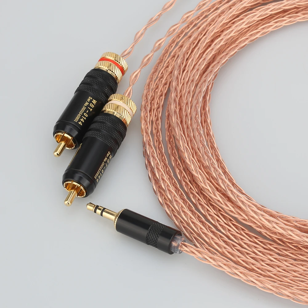 

Audiocrast 2 rca to 3.5MM hifi 1 to 2 audio video cable with OFC pure copper Audio Cable