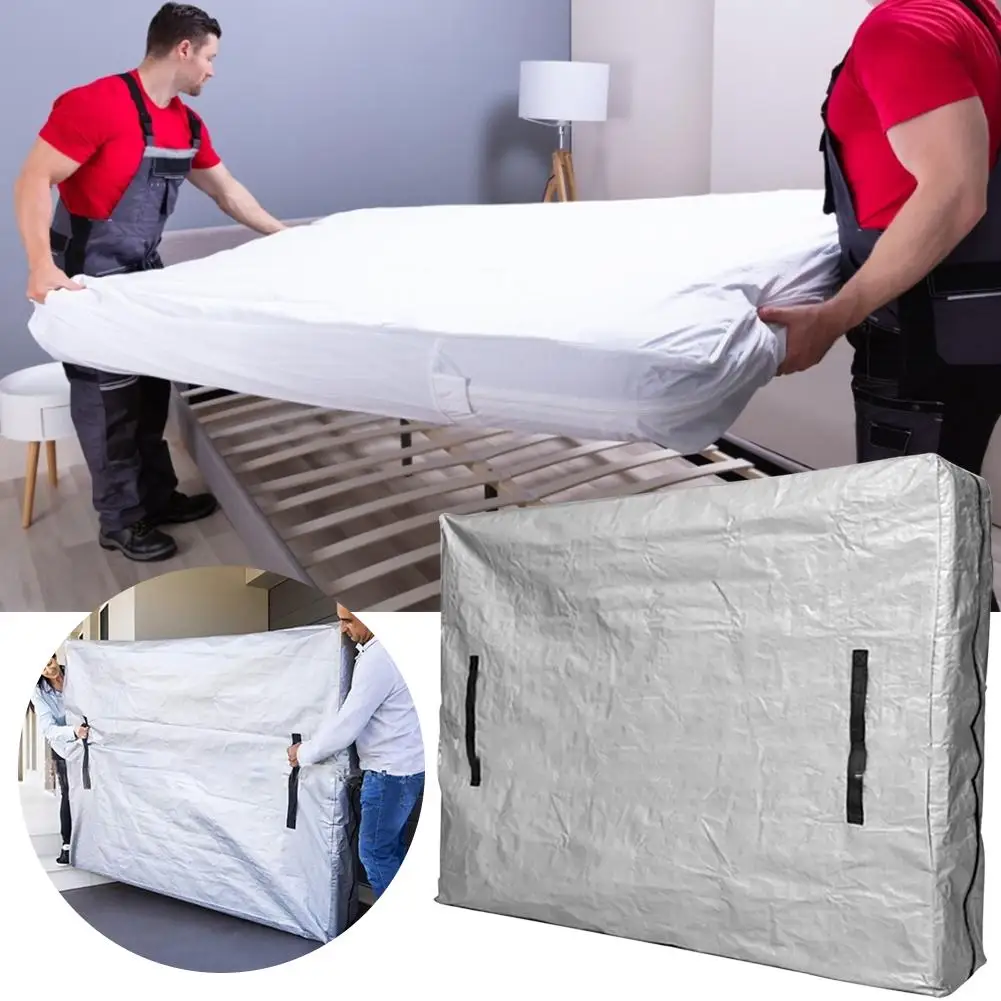 Impermeável PE Colchão Bag Zipper Storage Cover Dustproof Mattress Protector Moving Storage Bag Organizer