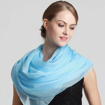 

Korean version of silk scarves, silk female adult thin section, wild solid shawl, nude scarf, spring and autumn long section