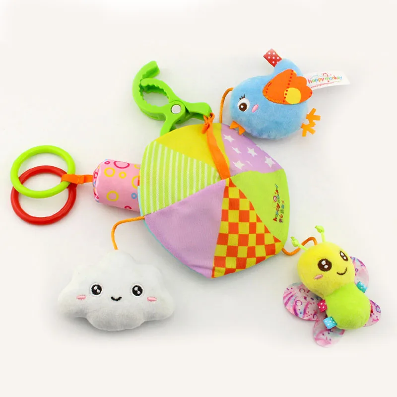 Baby Rattles 0-12 Months Cute Animal Rattles for Kid Crib Mobile Newborns Toy Stroller Cart Infant Plush Toy Educational Toys