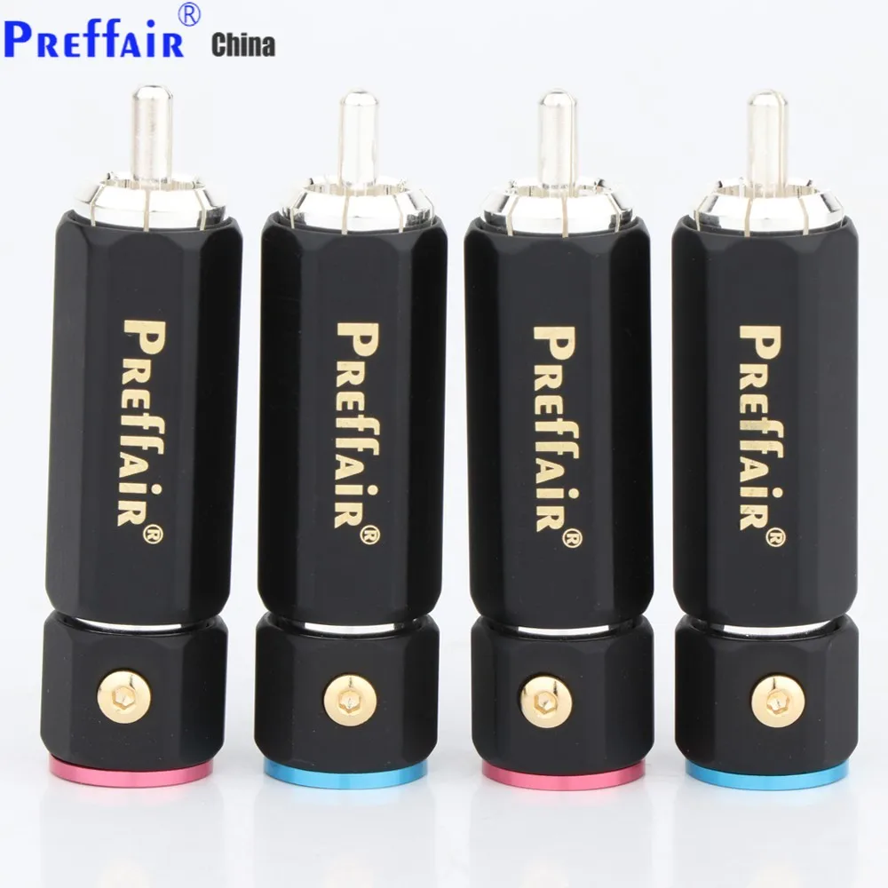 

Preffair R1719 Hifi Audio Silver Plated interconnect Rca cable Extension RCA plugs connector