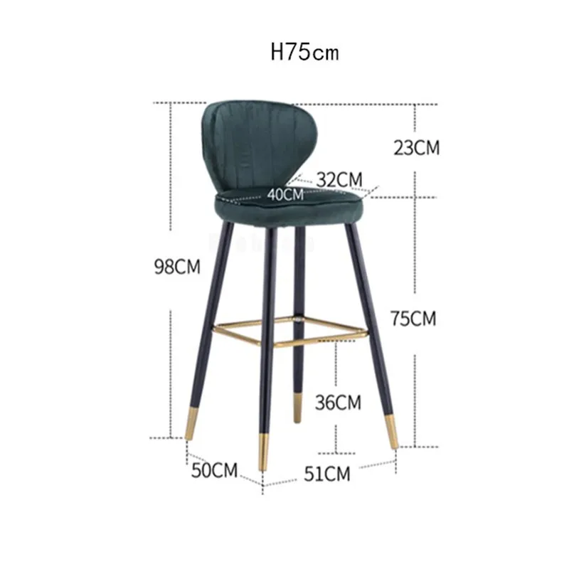 Modern Bar Stool Chair Minimalist Bar Stools High Stools Coffee Shop High Bar Chairs Light Luxury Bar Front Desk Chair Barstools