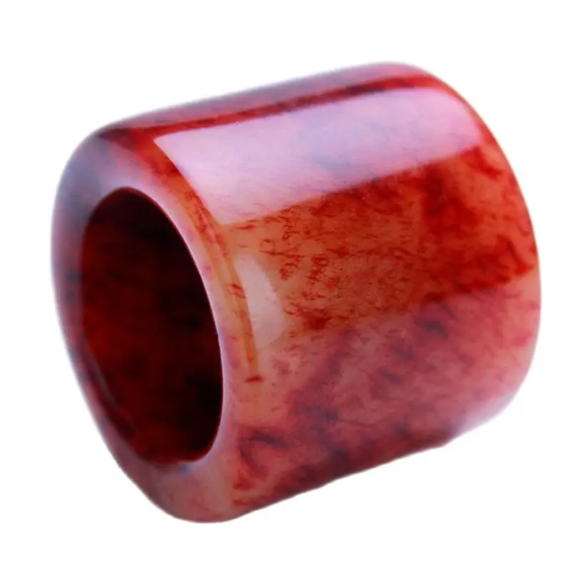 

China Natural Bloodstone Zaopi Red BanZhi Jade BanZhi Jade Ring