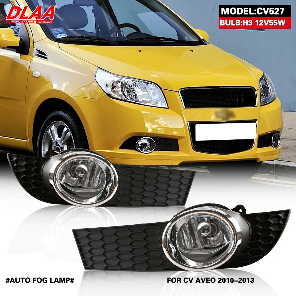 DLAA For AVEO 2010 2011 2012 2013 Front Fog Lights Car Styling Spot Light Fog Lamps With Switch - 1 Pair