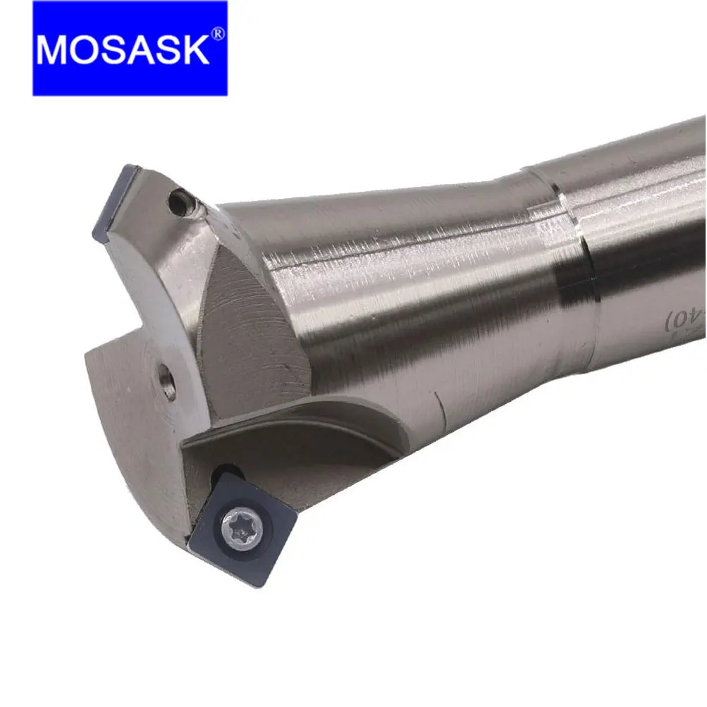 

MOSASK Chamfer Mill Tool 45 Degree SDMB Carbide Inserts SD Holder 12 20 mm Metalworking CNC Milling Chamfering Cutter