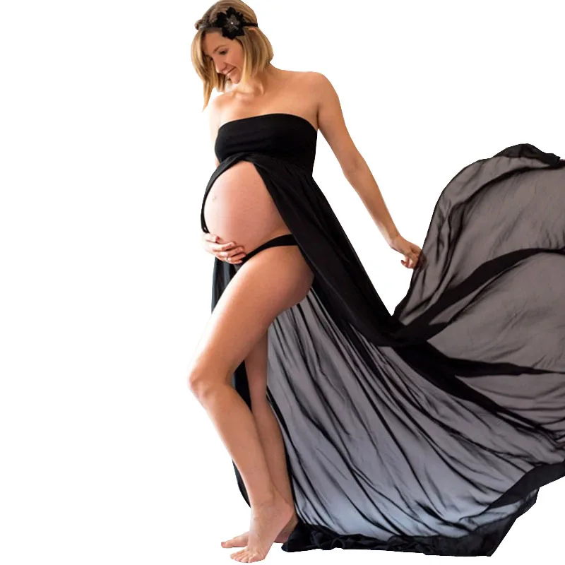 Maternity Dress Photography Props Chiffon Pregnancy Dress For Photo Shoot Maxi Gown Dresses Maternity Clothes For Pregnant Women image 3