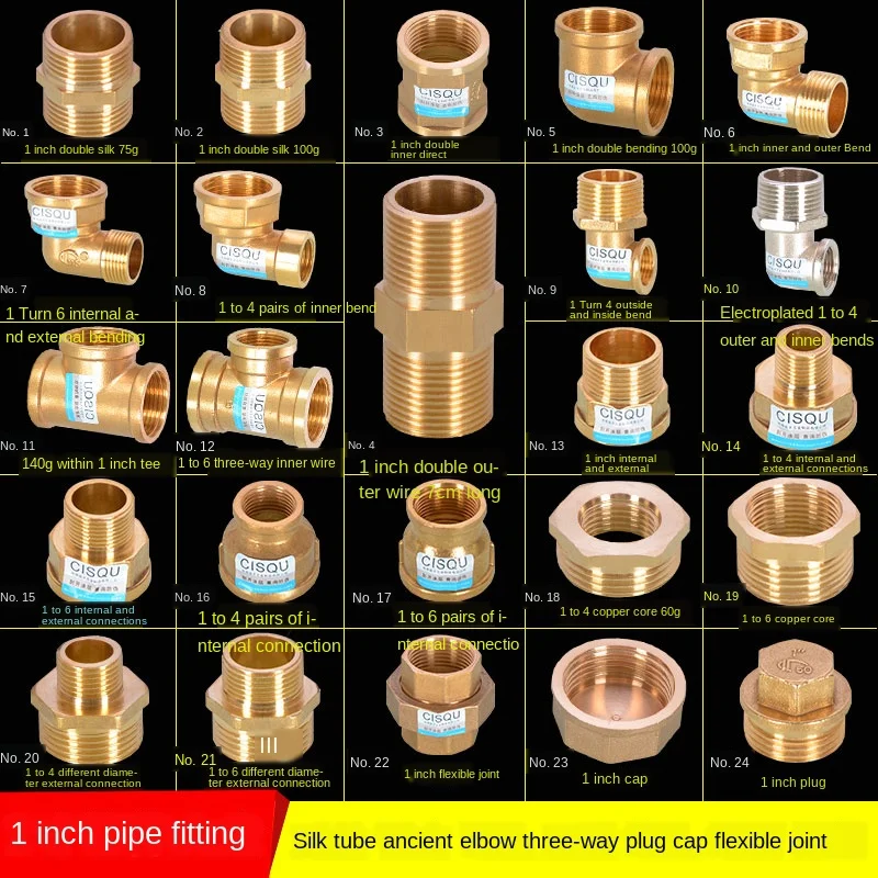 

1 inch copper joint tee to 3/4 inch inner elbow to 1/2 inch outer teeth direct tube ancient double outer wire tube