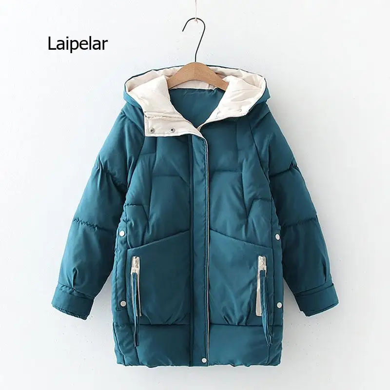 Women Winter Warm Thick Hooded Cotton Down Jacket Newest Long Padded Parka For Women Oversize 3XL Winter Loose Cotton Coat