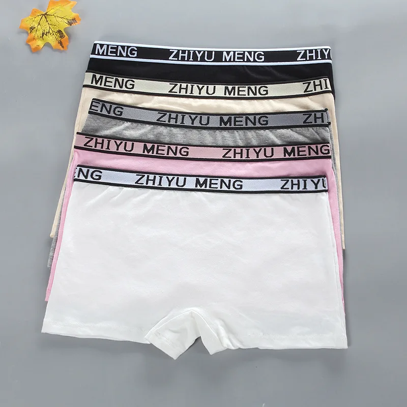 

Girls underwear boyshort waist solid color junior high school students boxer shorts bottoming 8-16 years old summer