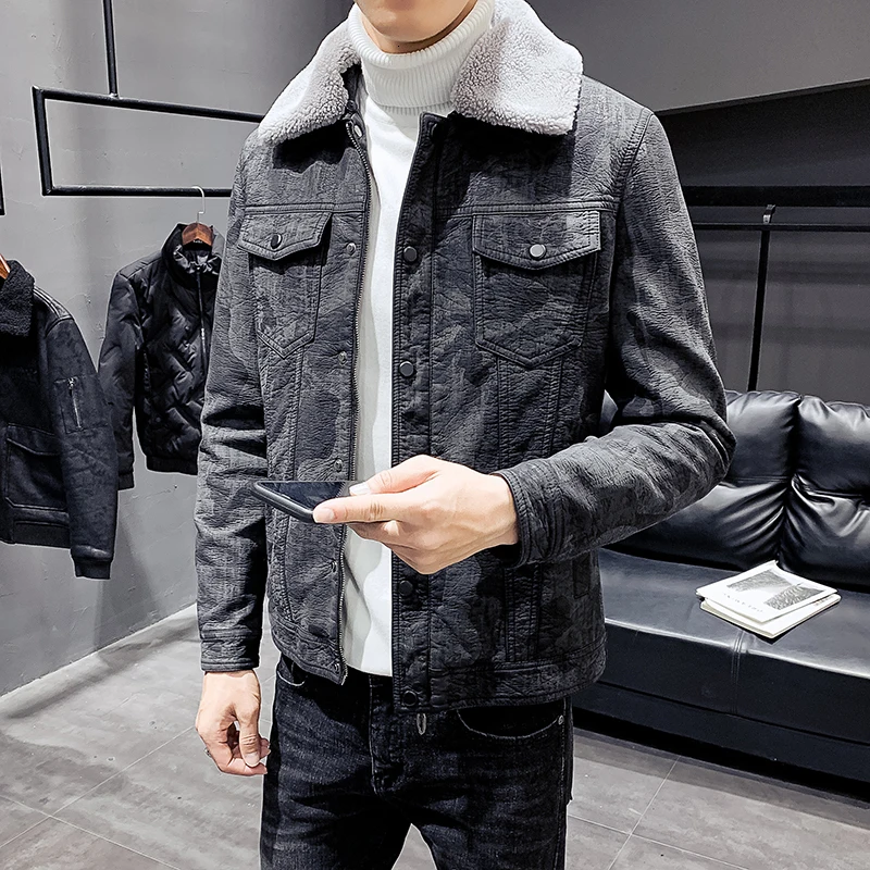 

Coats New Large Size Wool Liner Thicker Denim Men Winter Jean Jackets Outerwear Warm Thickening Jacket