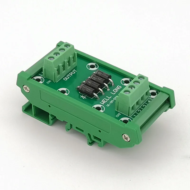 DIN rail mountable 4 Channel Diode Protection Terminal Block SR5100 5A/100V Diode Terminal Block.