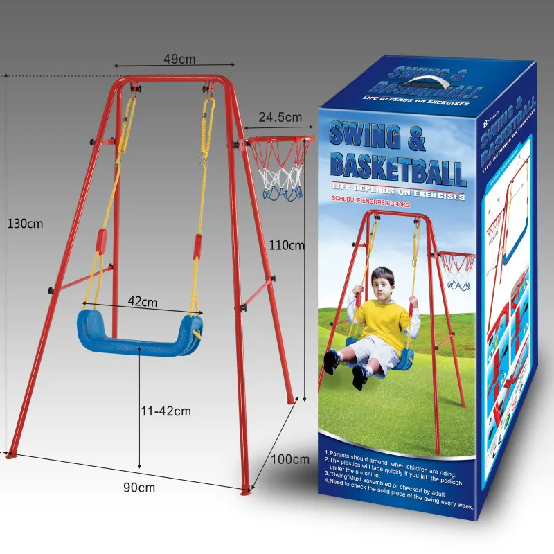 COYDOY PE Soft Board Indoor Recreation Outdoor Field Swing Shooting Toys 2-in-1 Sports Ball Kids Swing Basketball Iron Rack