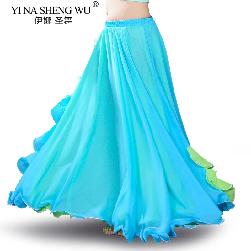 New Bellydancing Costumes Skirts Sexy Belly Dance Performance Skirt Clothing Training Dress Long Dance Split Skirt Lady Stage