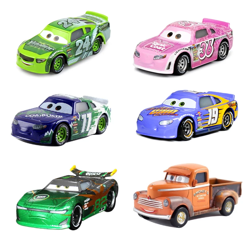 New Disney Pixar 39 Lightning McQueen Matt Jackson Storm Ramirez 1:55 Diecast Car Metal Alloy Model Children\'s Toy Car