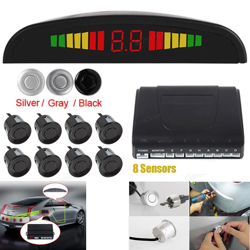 

Car Auto Parktronic LED Parking Sensor with 22mm Sensors Reverse Backup Car Parking Radar Monitor Detector System