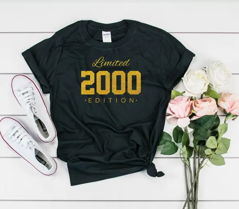 Rose gold-limited edition T-shirt for the 21st birthday in 2000 can be customized for any year the 21st party shirt UNISEX SHIRT