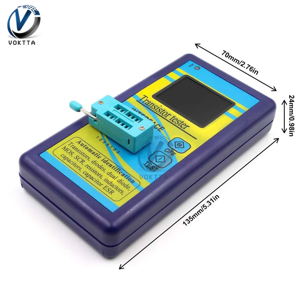 M328 Transistor Tester Mega328 Multi-purpose Thyristor Capacitance Resistor Inductance Meter TFT 128*160 LCD Display