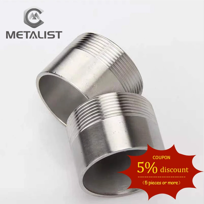 

METALIST High Quality DN65 SS304 Stainless Steel Sanitary Single Female Thread Pipe Fittings New For Home brew