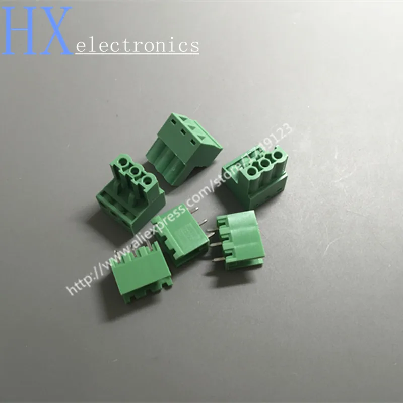 100SET 2EDG 5.08-2P / 3/4/5/6/7/8 / 9-12P Looper Terminals/Bent Pin Connector (Plug + Socket)