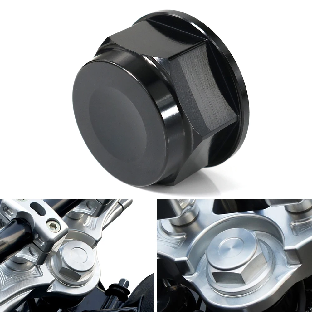 CNC Billet Aluminum Steering Stem Nut For YAMAHA FZ6 FZ6R MT-09 FJ-09 XSR900 FZ1 V-MAX XJR1300 FZ09 MT09 MT09 TRACER/ TRACER900