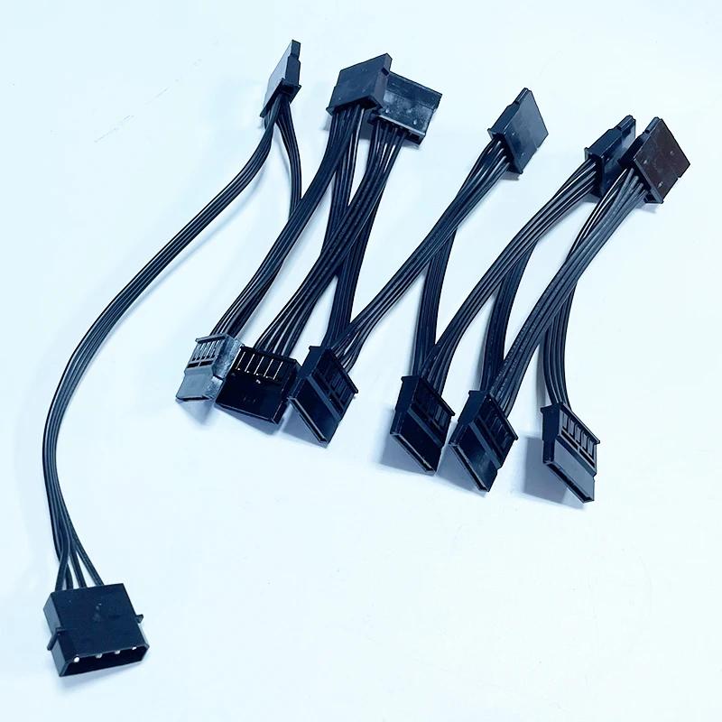 IDE male to 12sata female Hard Disk HDD SSD Power Cable IDE1 Splitte to 112sata 15PIN For Chia Mining Server