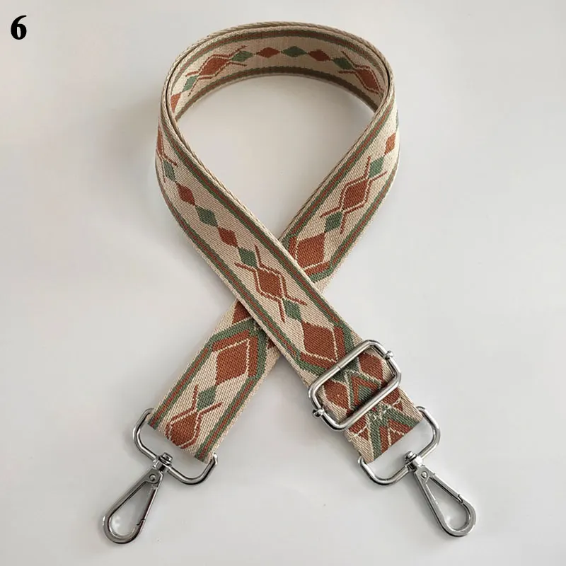 130cm Long Shoulder Straps Fashion Webbing Bag Accessories For Handbag Gold Silver Buckle Wide Adjustable Strap Bag Handles 2022