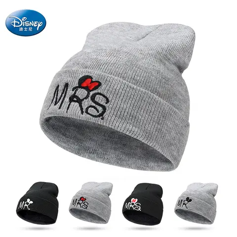 Disney Anime Cappello lavorato a maglia Berretto invernale Cartoon Waflera Cappello di Topolino per bambini Baby Minnie Cappelli lavorati a maglia Bambini Berretti caldi per cofano