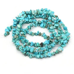 40CM Blue Natural Turquoises Beads Irregular Freeform Natural Gravel Beads For Jewelry Making DIY Necklace Bracelet 3x5-4x6mm