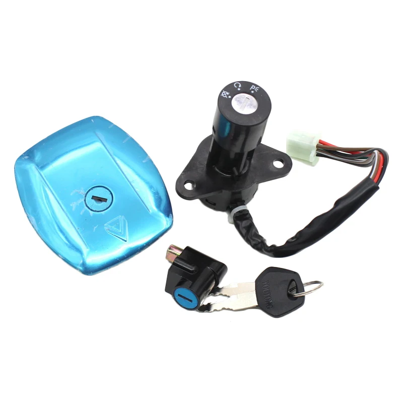 

Motorcycle Ignition Switch Key Set for Lifan Suzuki Haojue Qianjiang GS125 HJ125-8 QJ125 4Wire 6 Wire Fuel Tank Cap Cover Locks