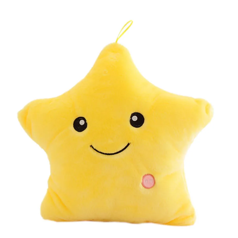 Colorful Luminous Stars LED Light Pillow Plush Pillow Cushion Kids Toys Party Birthday Gift -30