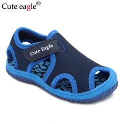 Cute eagle Summer Elegant girls shoes Toddler Kids Sandals   Comfort flats Pedicure Non-slip Baotou Children Beach Shoes New