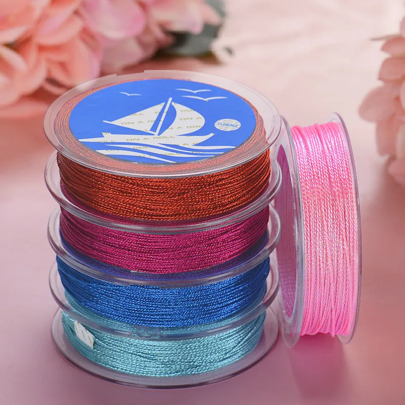 Oar 0.6mm 9 strand DIY accessories hand woven bracelet necklace gold wire gold and silver wire color gold wire tassel  cord