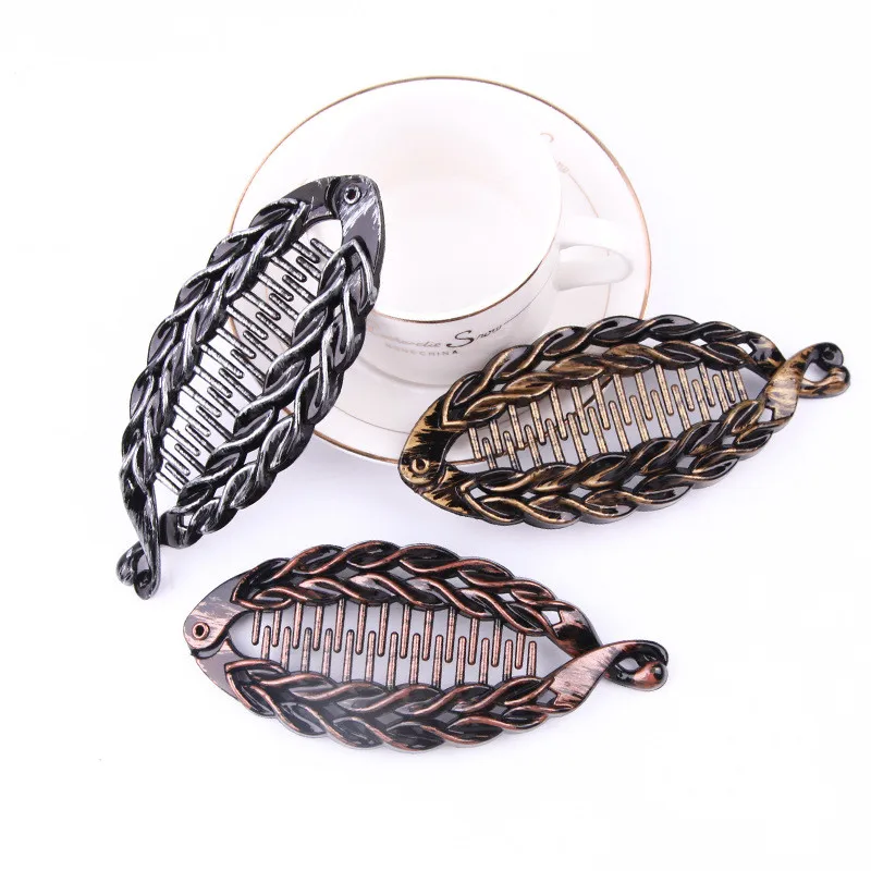 

Fashion alloy Large Size rhinestones Colorful Fish Shape Hair Claw Clips Hair Jewelry Banana Barrette Hairpins Hair Accessories