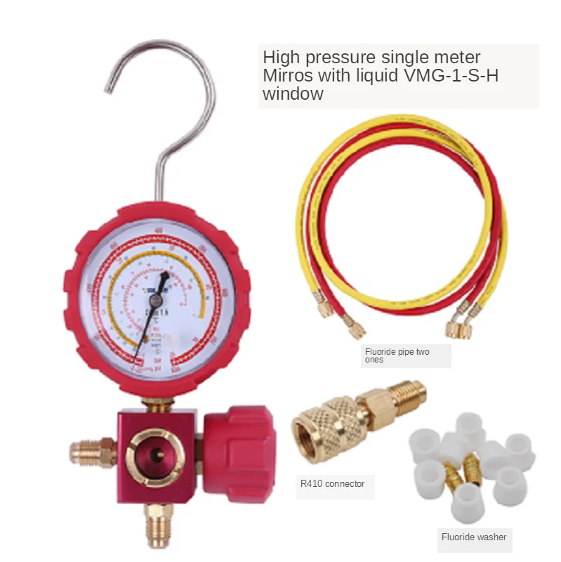 VALUE VMG-1 High and Low Pressure Single Meter Valve Refrigerant Pressure Gauge Refrigerant Fluoride Meter  hvac tools